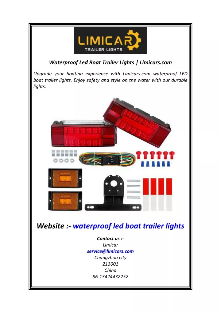 waterproof led boat trailer lights limicars com