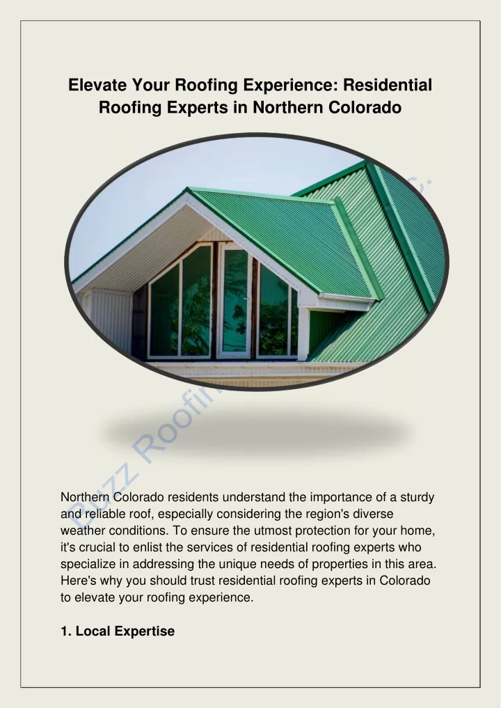 elevate your roofing experience residential
