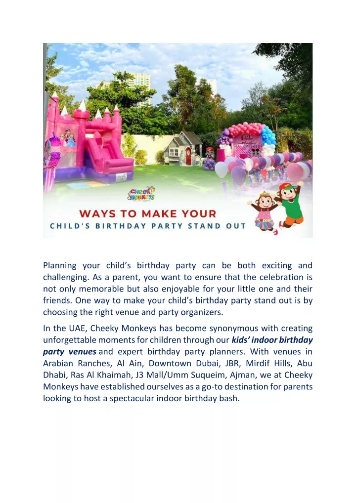 planning your child s birthday party can be both