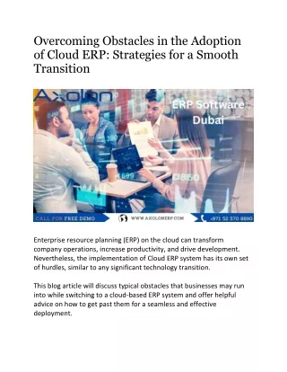 overcoming obstacles in the adoption of cloud