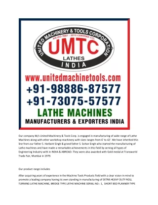 United Machinery & Tools Corporation