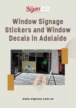 Window Signage Stickers and Window Decals in Adelaide