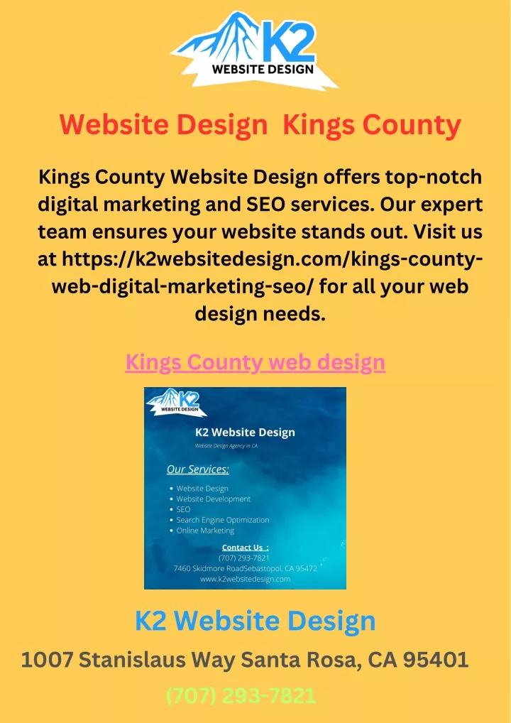 website design kings county