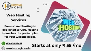 Hosting Home: No 1 Web Hosting services in india