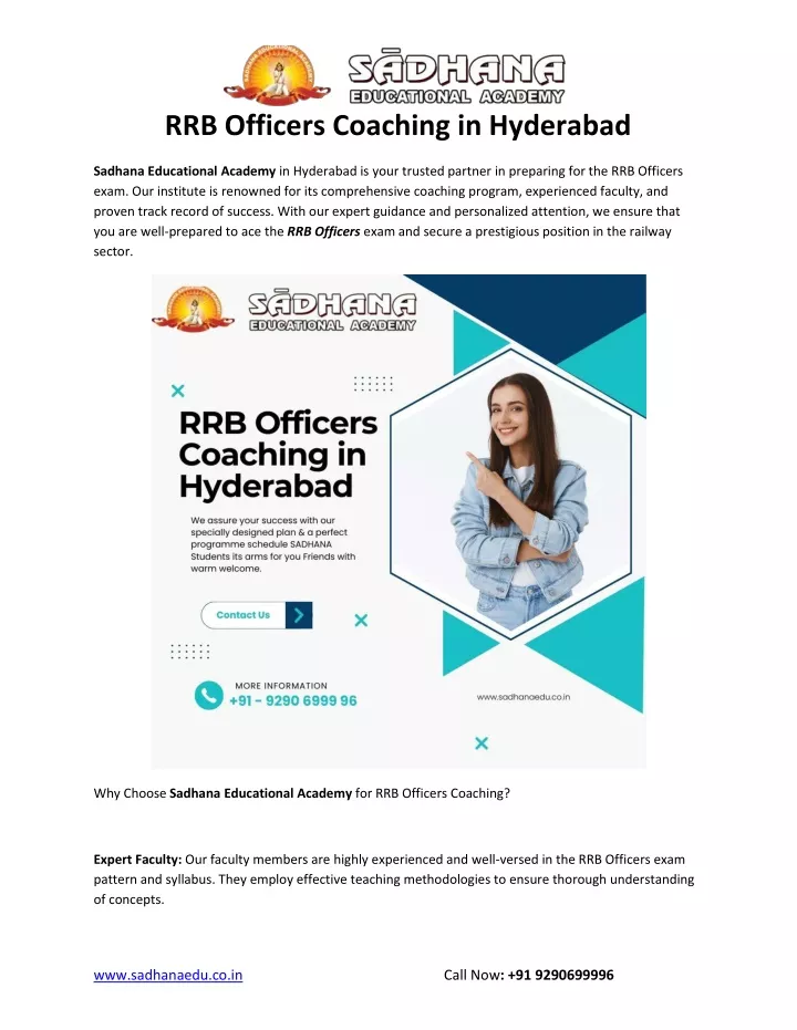 rrb officers coaching in hyderabad