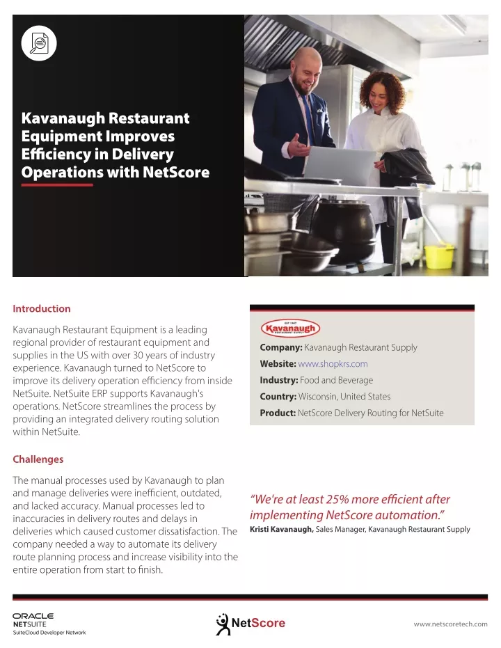 kavanaugh restaurant equipment improves efciency
