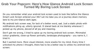 Here's How Glance Android Lock Screen Turned My Boring Lock Screen