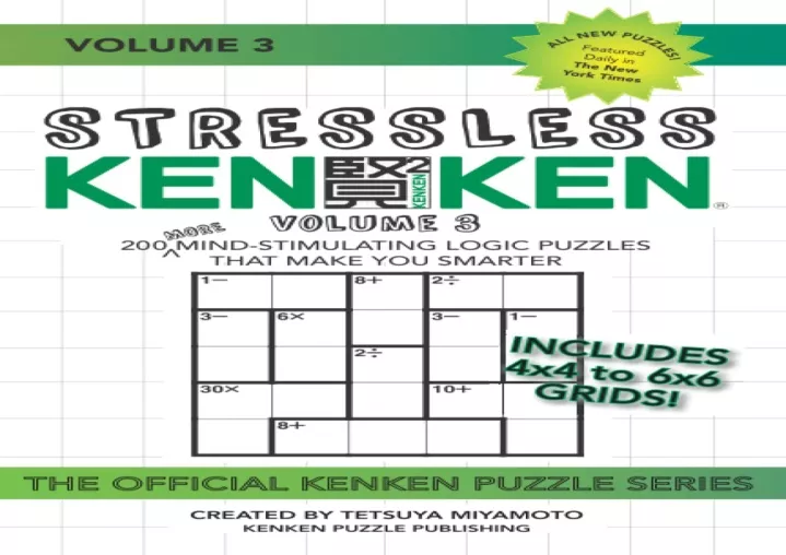 stressless kenken 200 more mind stimulating logic