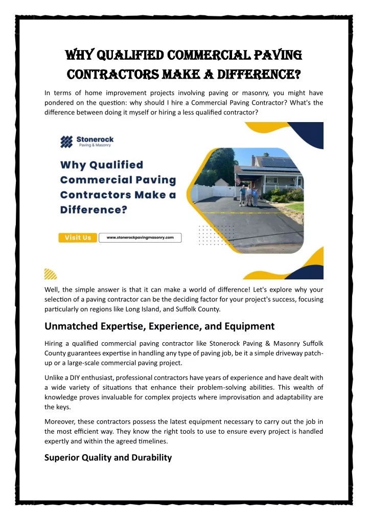 why qualified commercial paving why qualified