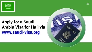 Saudi Arabia eVisa for Hajj Pilgrims| Online Visa Application Process|