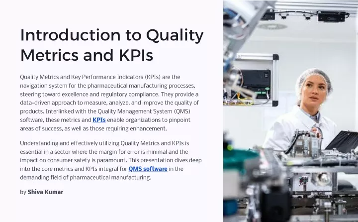 introduction to quality metrics and kpis