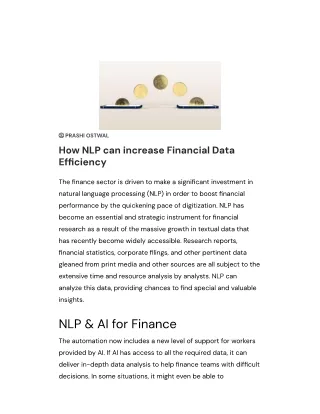 How NLP can increase Financial Data Efficiency