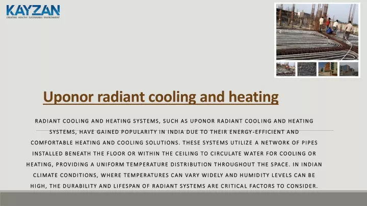 uponor radiant cooling and heating