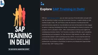 Elevate Your Career with SAP Training in Delhi
