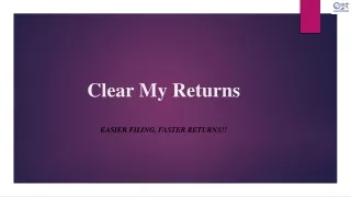 Clear My Returns - NRI Taxation