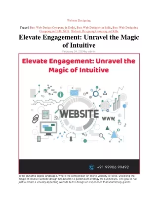 Elevate Engagement: Unravel the Magic of Intuitive