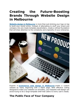 Creating the Future-Boosting Brands Through Website Design in Melbourne