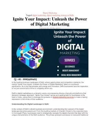 Ignite Your Impact: Unleash the Power of Digital Marketing
