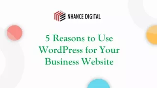 5 Reasons to Use WordPress for Your Business Website