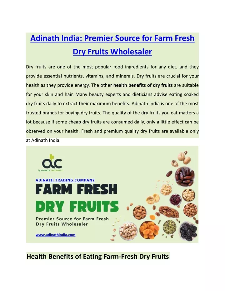 adinath india premier source for farm fresh