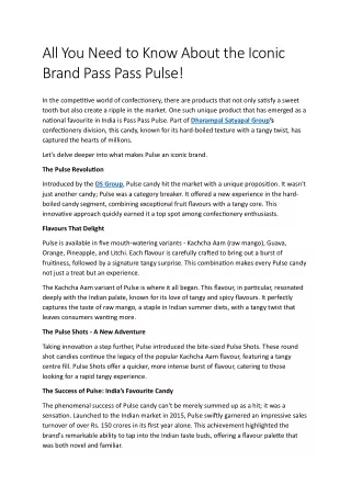 LS_DSGroup_BO-All You Need to Know About the Iconic Brand Pass Pass Pulse_Nov'23