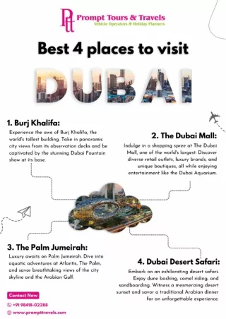 best 4 places to visit in Dubai