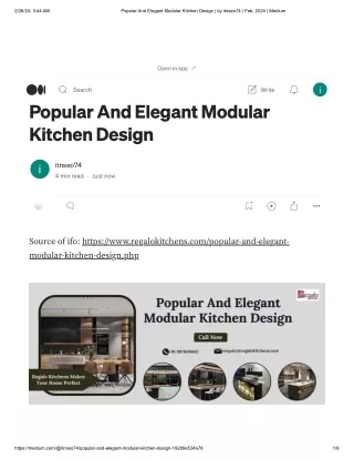Popular And Elegant Modular Kitchen Design