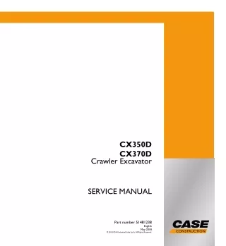 CASE CX350D Crawler Excavator Service Repair Manual