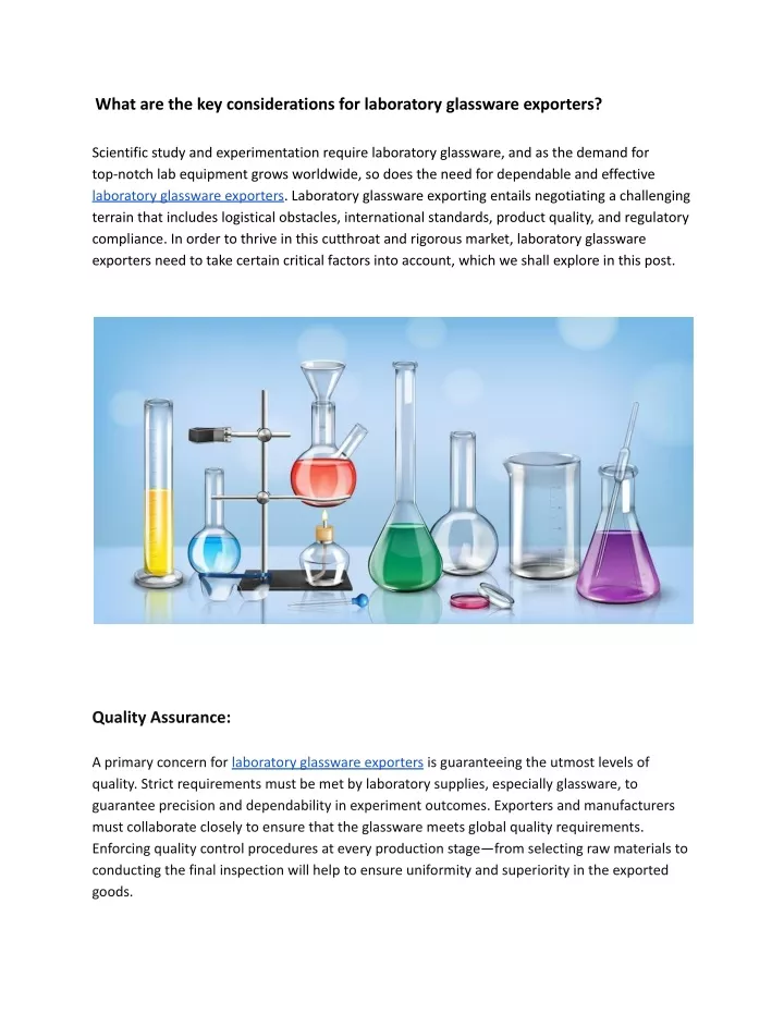 what are the key considerations for laboratory