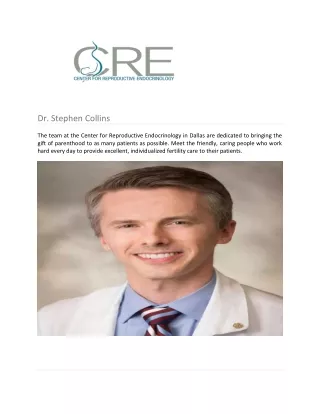 Dr. Stephen Collins, Best IVF Doctor in Dallas, Texas