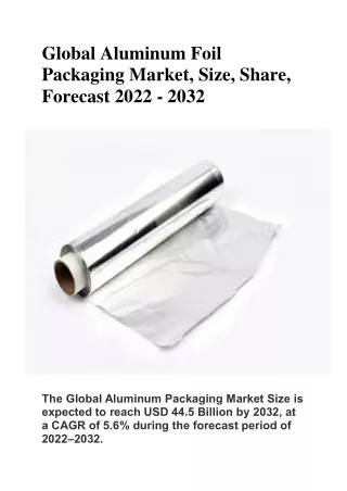 Global Aluminum Foil Packaging Market