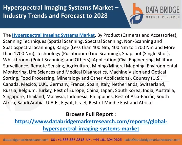 hyperspectral imaging systems market industry