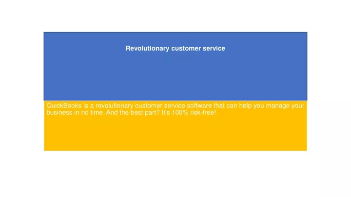 revolutionary customer service
