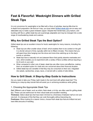 fast flavorful weeknight dinners with grilled