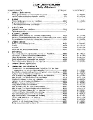 CASE CX700 CRAWLER EXCAVATOR Service Repair Manual