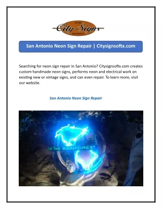 San Antonio Neon Sign Repair  Citysignsoftx