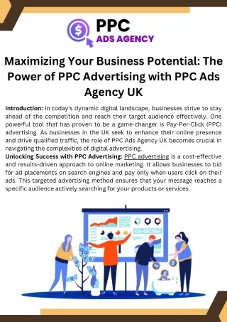 Maximizing Your Business Potential The Power of PPC Advertising with PPC Ads Agency UK