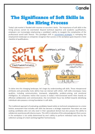 The Significance of Soft Skills in the Hiring Process