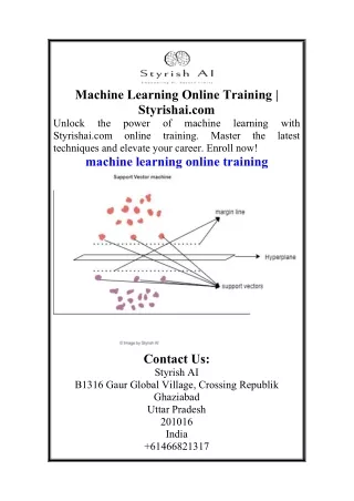 Machine Learning Online Training  Styrishai.com