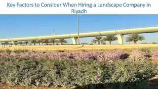 key factors to consider when hiring a landscape