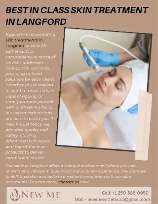 Best in Class Skin Treatment in Langford