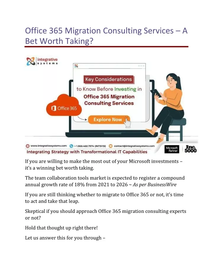 office 365 migration consulting services