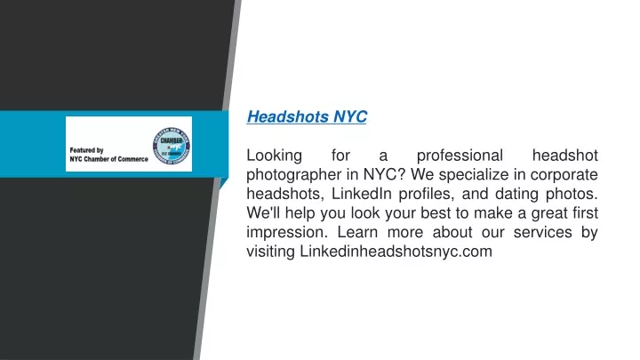 headshots nyc looking for a professional headshot