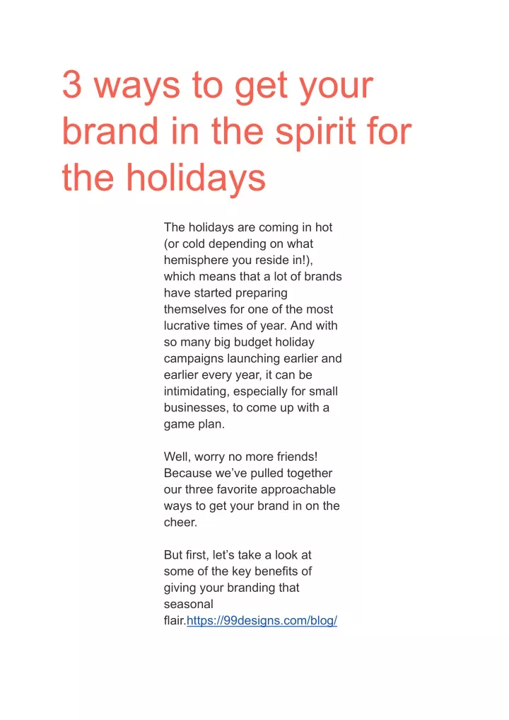 3 ways to get your brand in the spirit