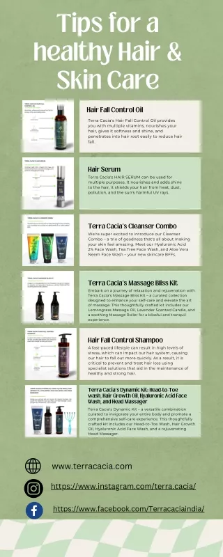 Healthy Hair & Skin Care Tips | Terra Cacia