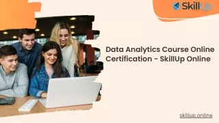 Data Analytics Course Online Certification - SkillUp Online