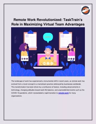 remote work revolutionized tasktrain s role