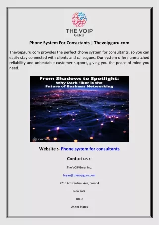 phone system for consultants thevoipguru com
