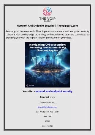 network and endpoint security thevoipguru com