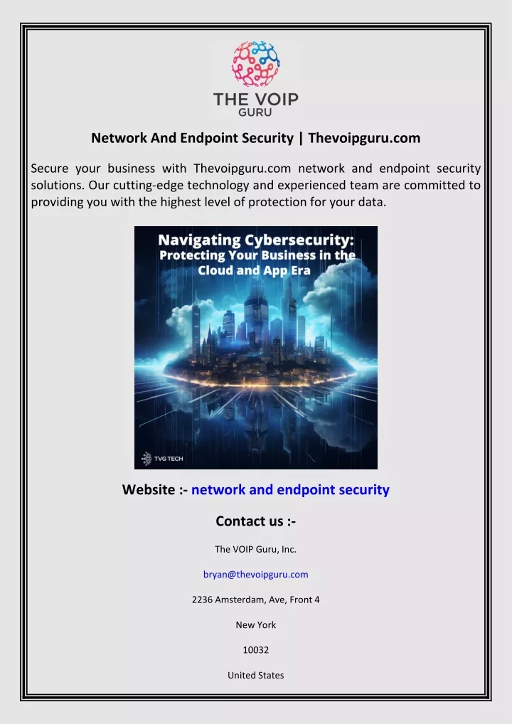 network and endpoint security thevoipguru com